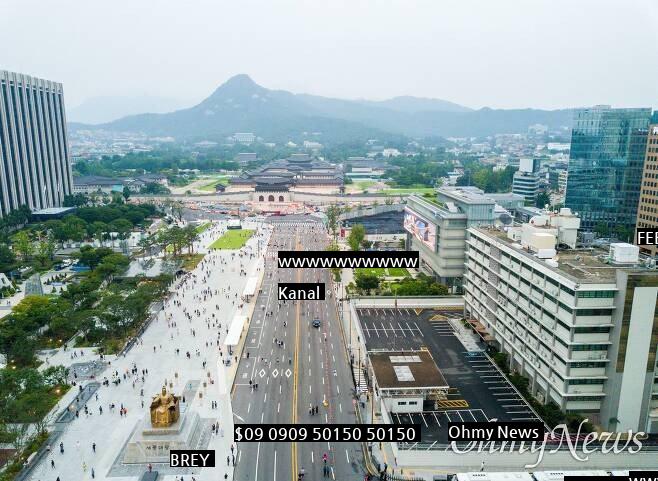 It's twice as wide as Gwanghwamun Square