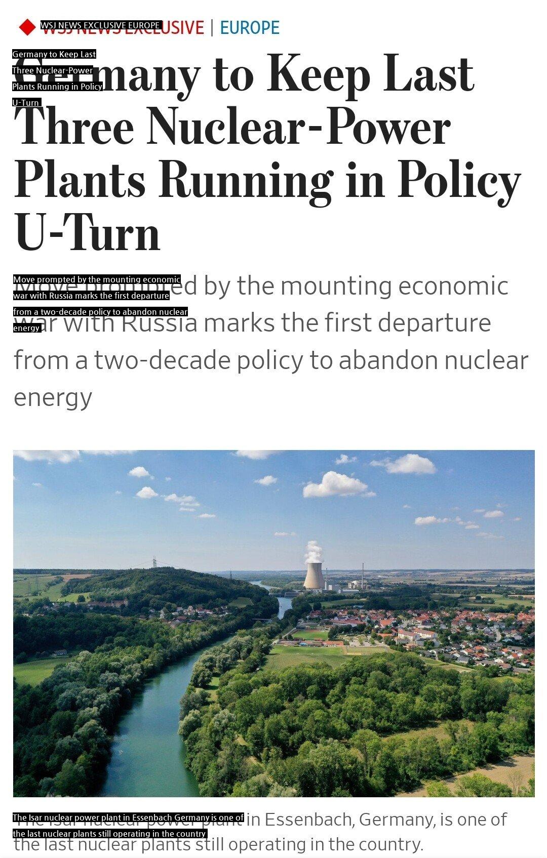 Breaking News: Germany Abolishes 20-Year-Old Nuclear Power Policy