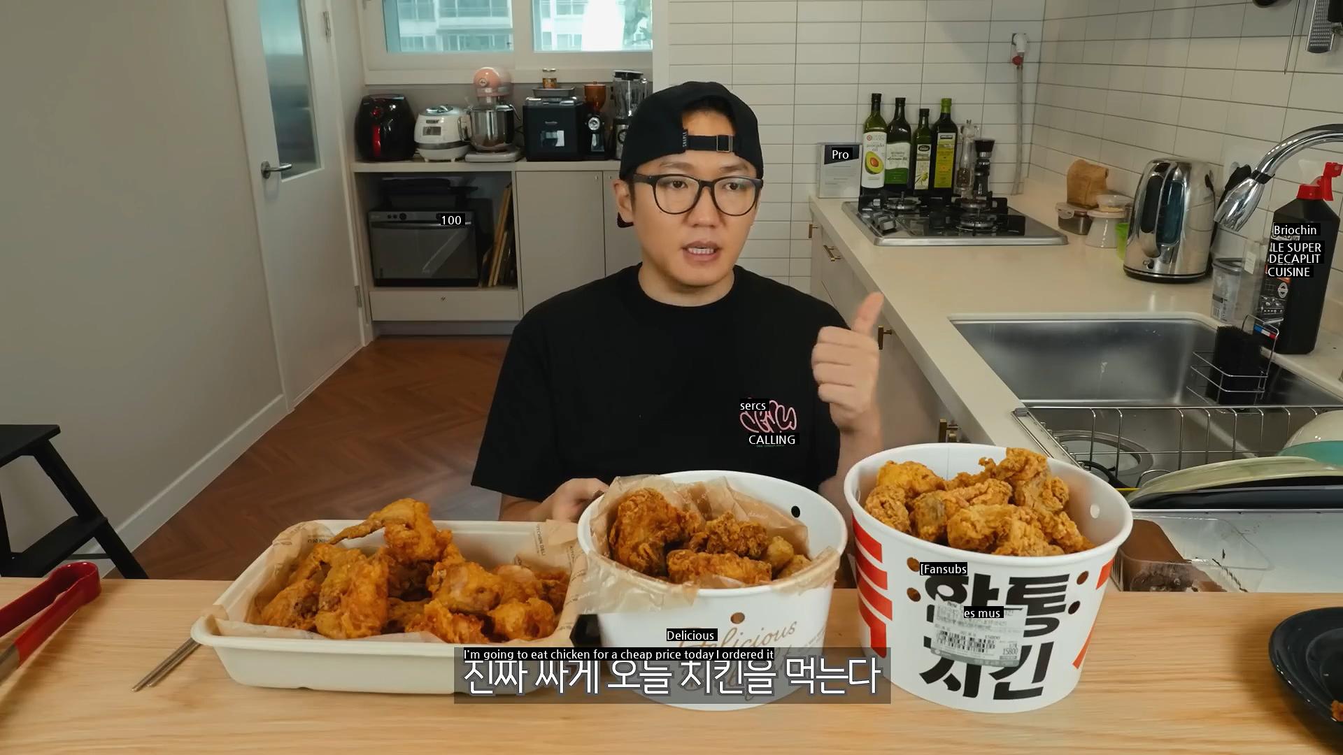 A YouTuber who gets criticized for saying that mart chicken tastes worse than Pcha chicken