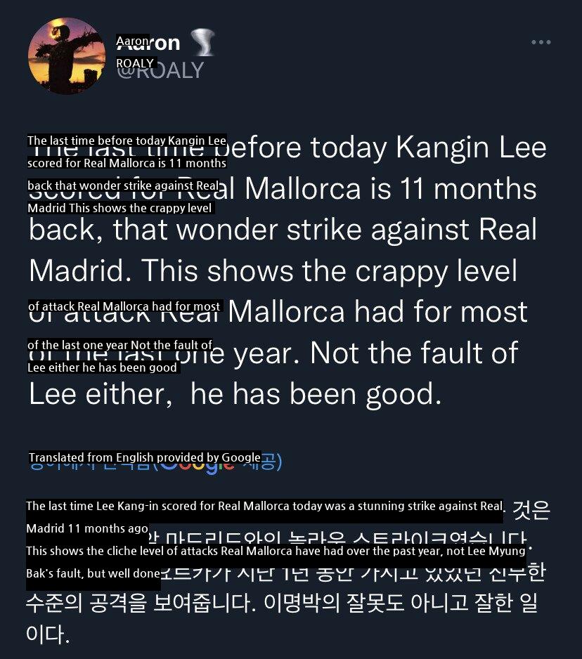 Lee Kang-in's overseas reaction to Twitter