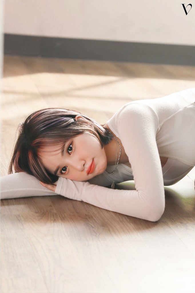 Eunha lying on her stomach