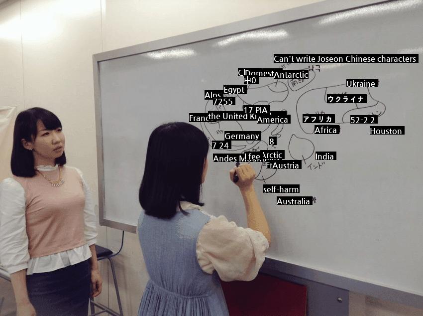 A World Map by a Japanese Student