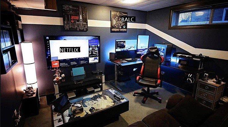 Game room of men's dreams