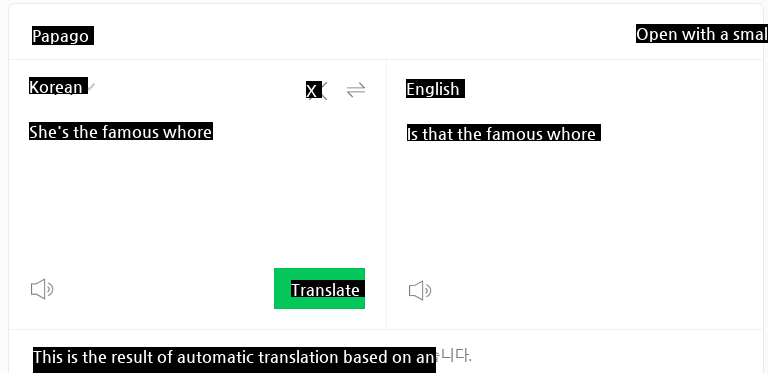 Here are the results of the translator performance test