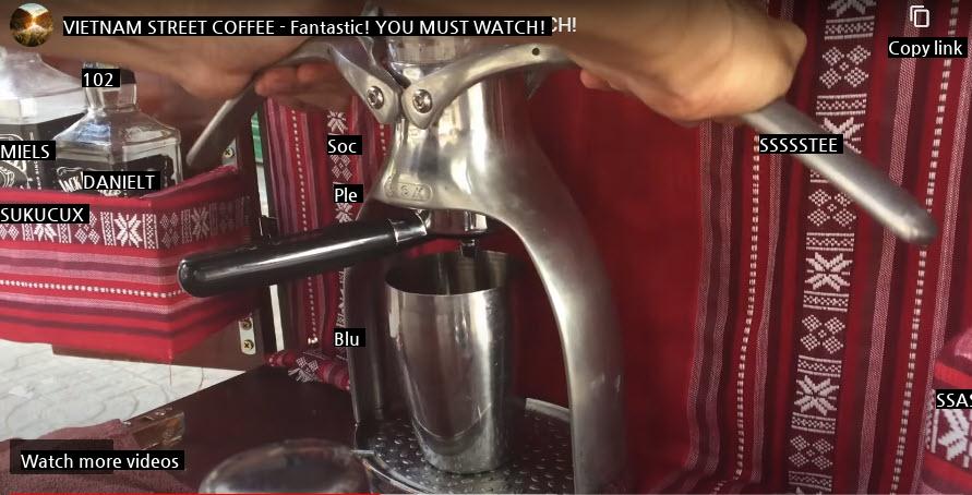 Vietnamese street electricity-free espresso machine