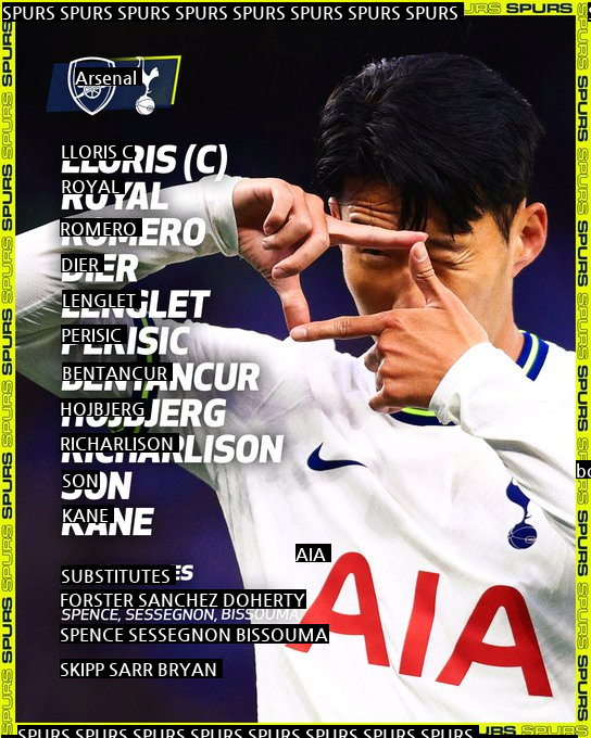 Official Tottenham vs Arsenal starting lineup Son Heung-min is a mess!!!!!