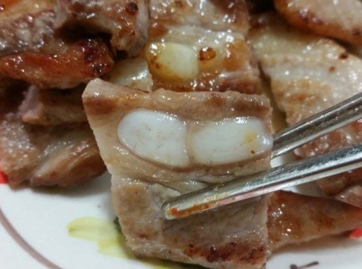 The part of pork belly that people either like or dislike