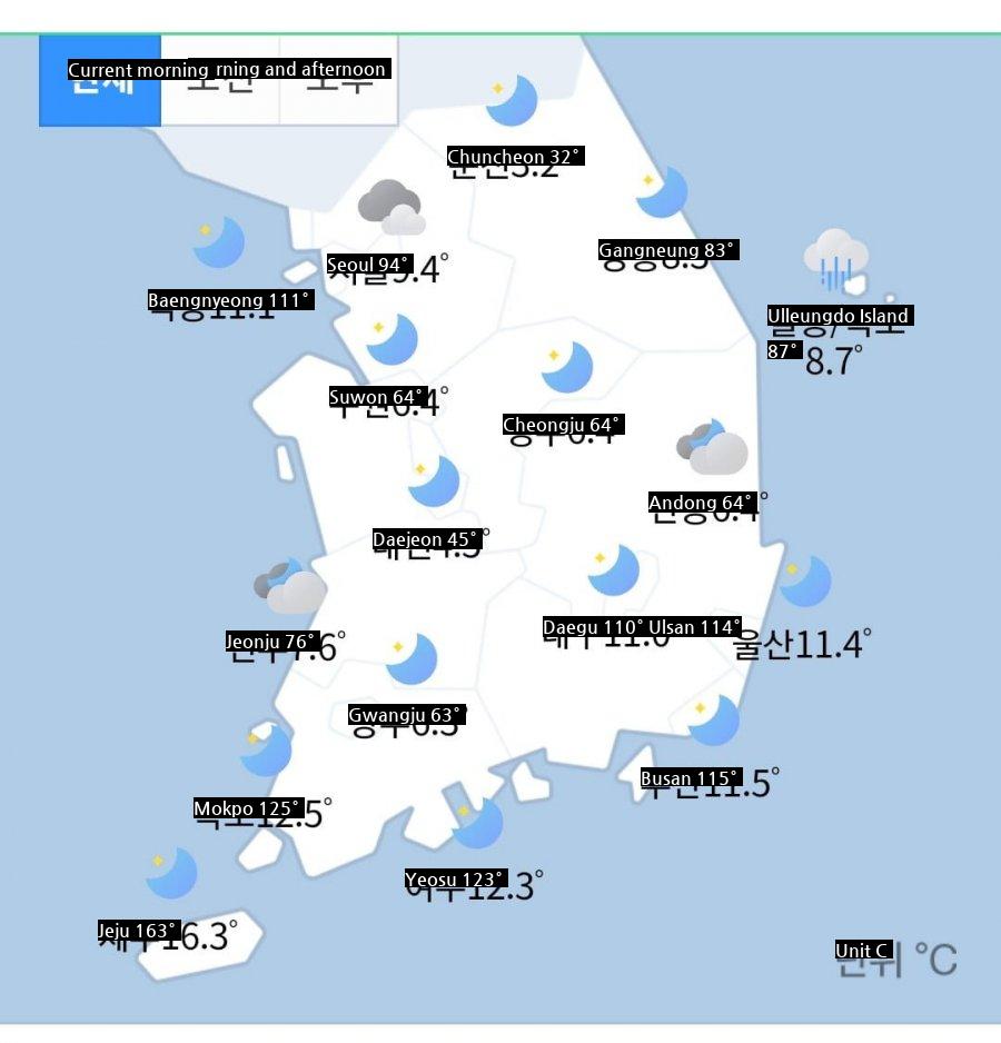 the early morning weather