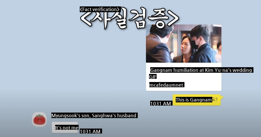 Kim Yu-na's Wedding Gangnam Mosaic Humiliation Explanation JPG