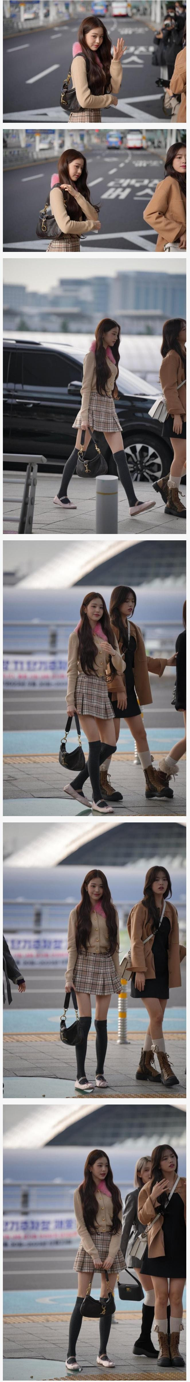 Jang Wonyoung's proportion in short shoes