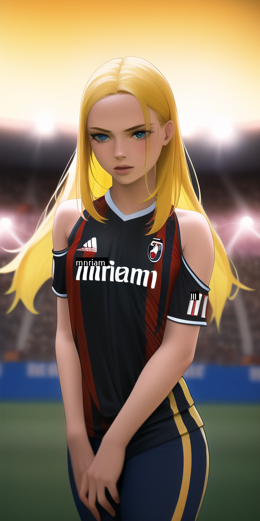 hhh soccer team female characterization drawn by pressure AI