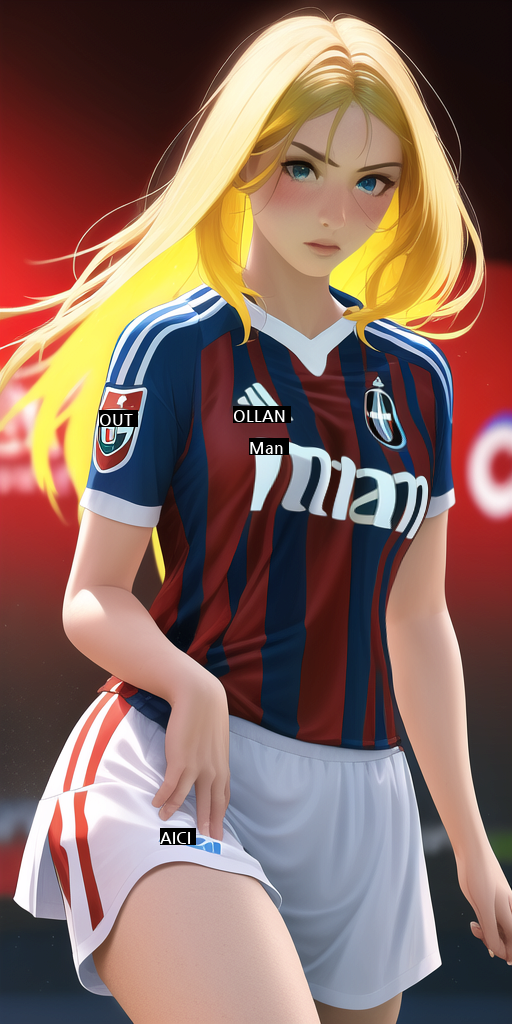 hhh soccer team female characterization drawn by pressure AI