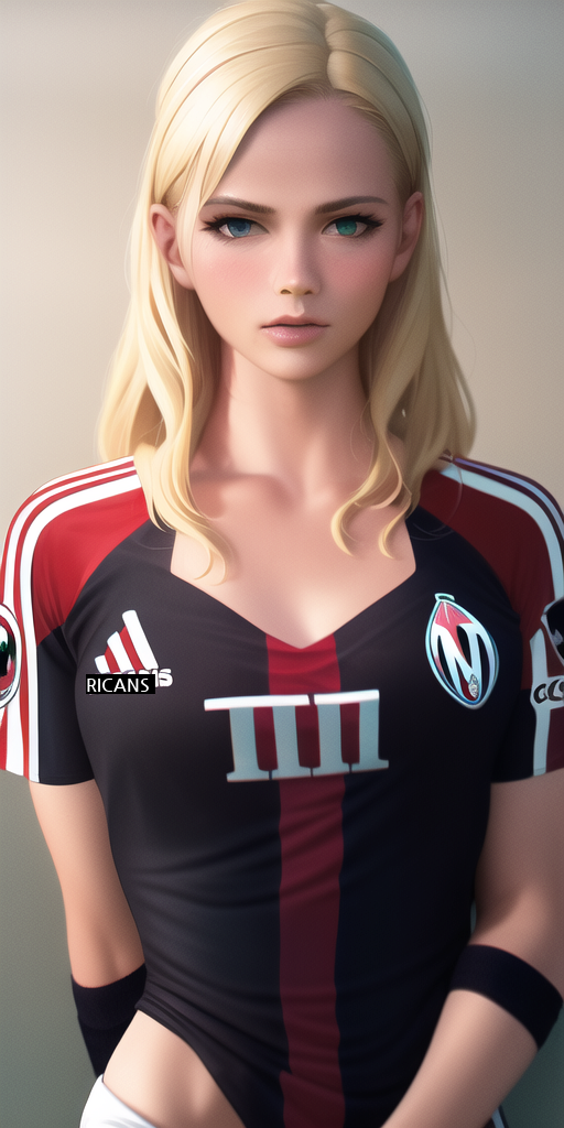 hhh soccer team female characterization drawn by pressure AI