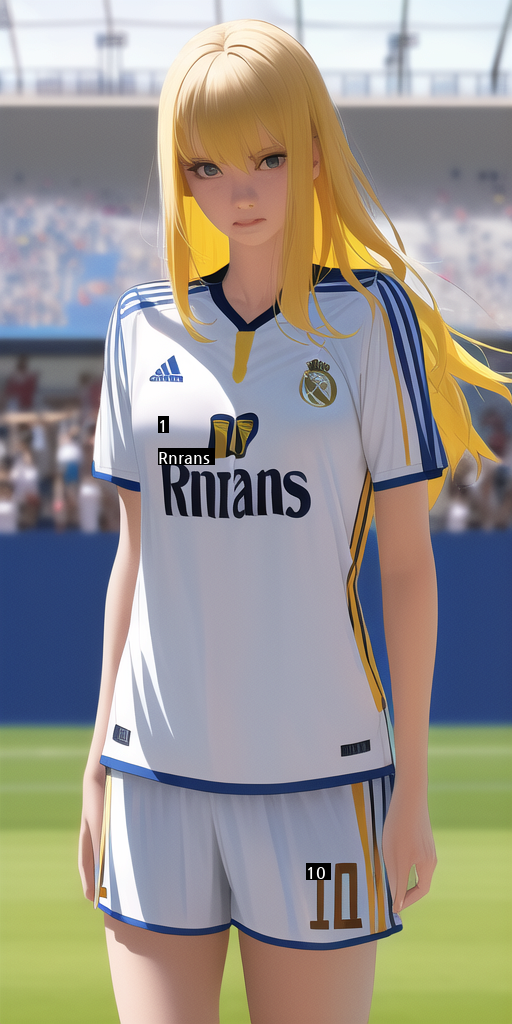 hhh soccer team female characterization drawn by pressure AI