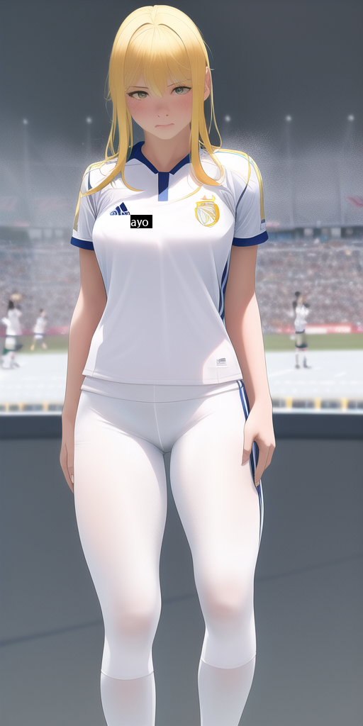 hhh soccer team female characterization drawn by pressure AI