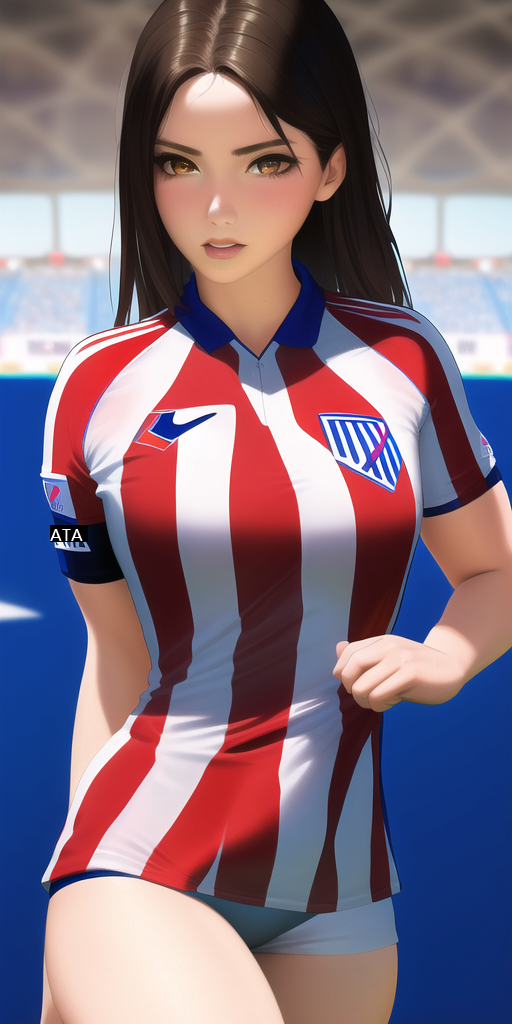 hhh soccer team female characterization drawn by pressure AI