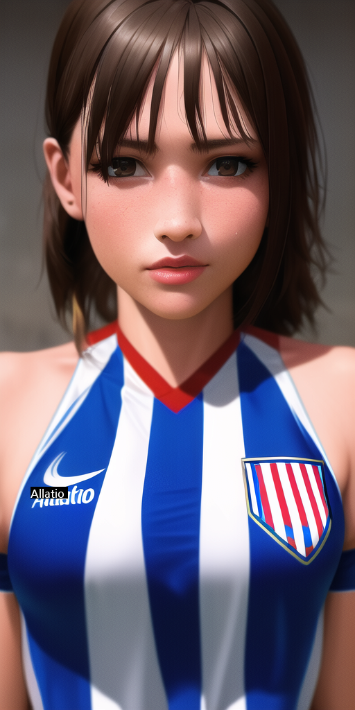 hhh soccer team female characterization drawn by pressure AI