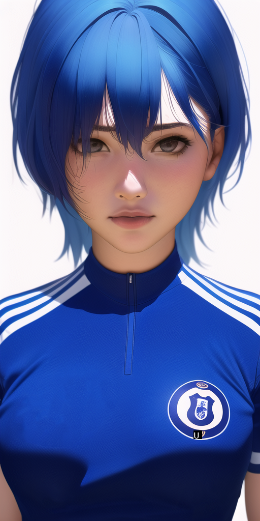 hhh soccer team female characterization drawn by pressure AI