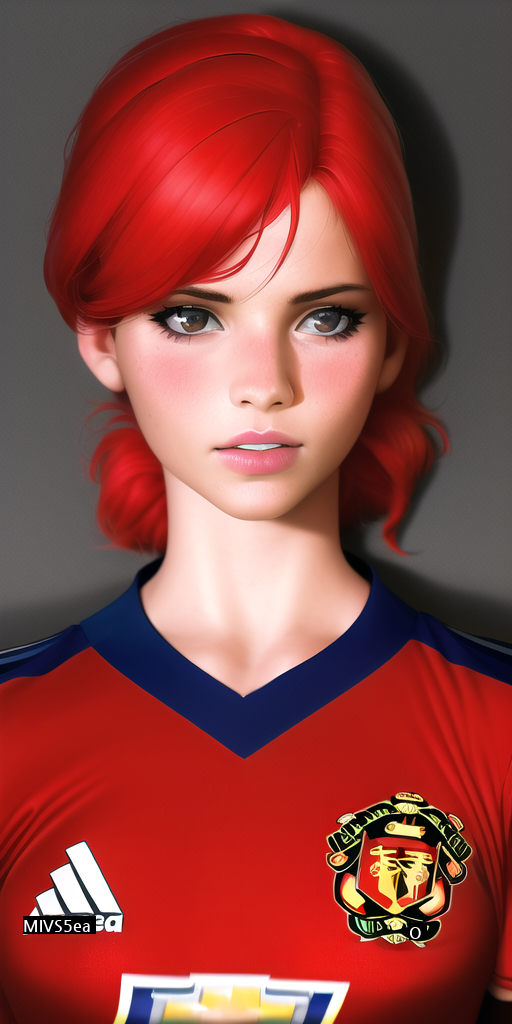 hhh soccer team female characterization drawn by pressure AI