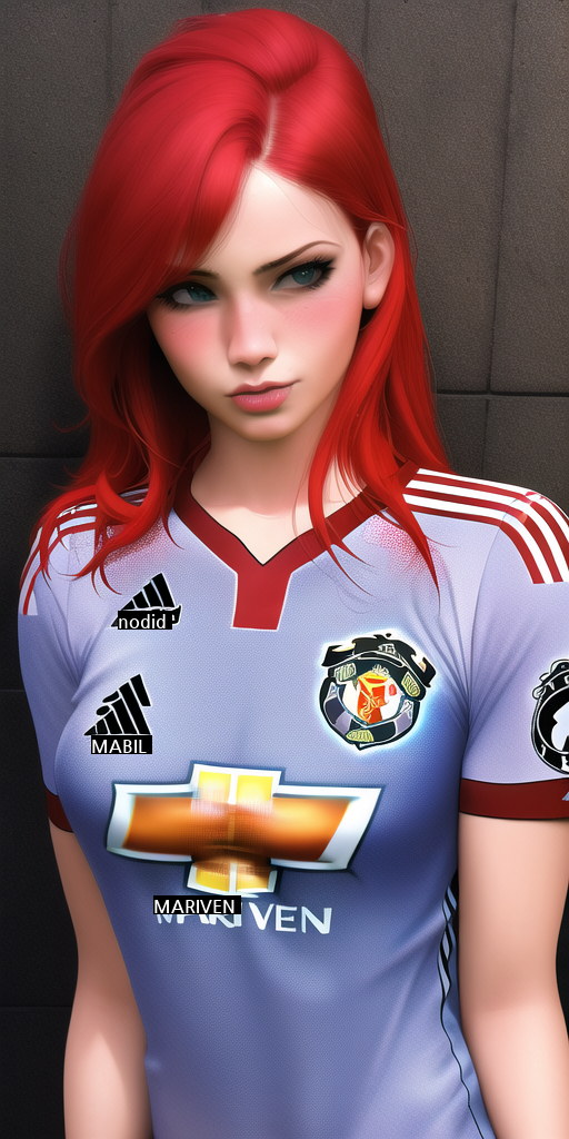 hhh soccer team female characterization drawn by pressure AI