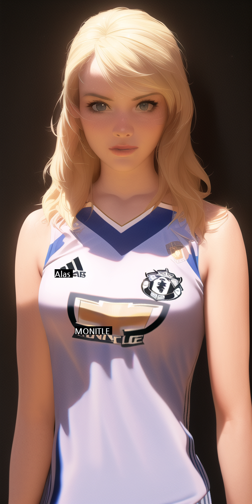 hhh soccer team female characterization drawn by pressure AI