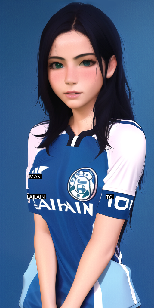 hhh soccer team female characterization drawn by pressure AI