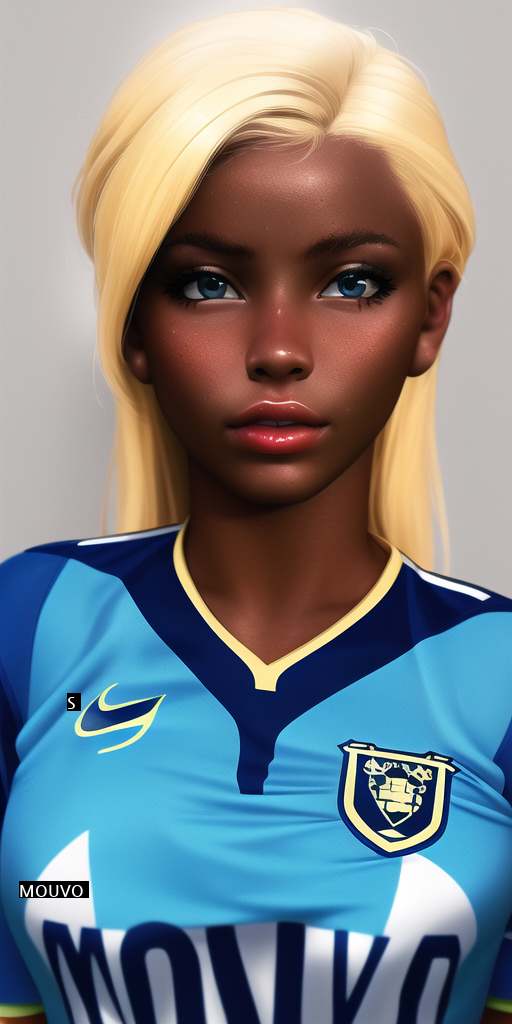 hhh soccer team female characterization drawn by pressure AI