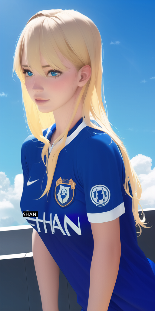 hhh soccer team female characterization drawn by pressure AI