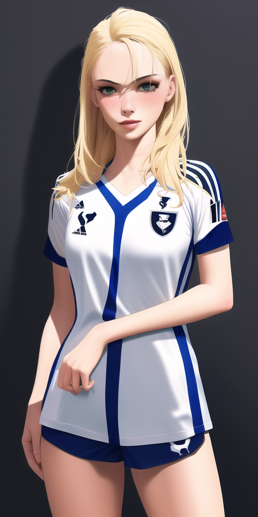 hhh soccer team female characterization drawn by pressure AI