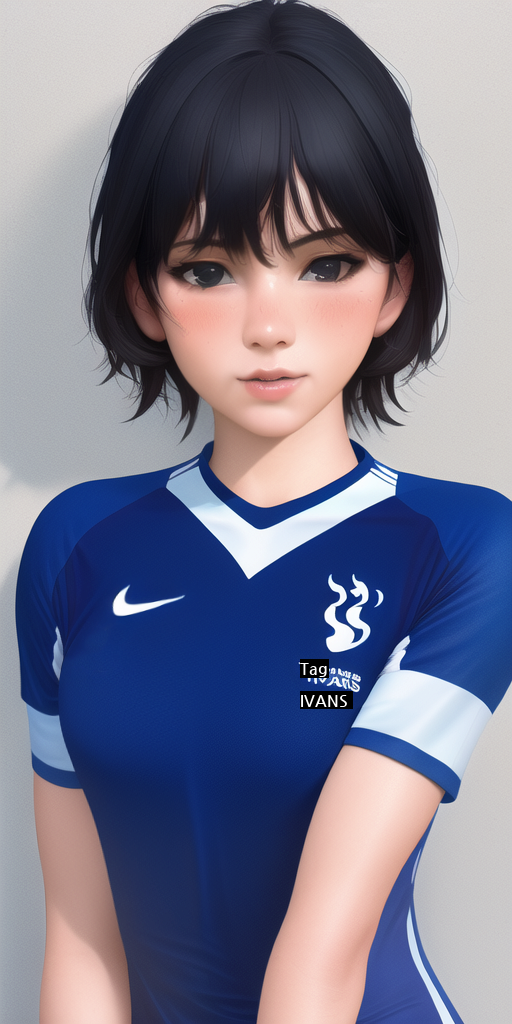 hhh soccer team female characterization drawn by pressure AI