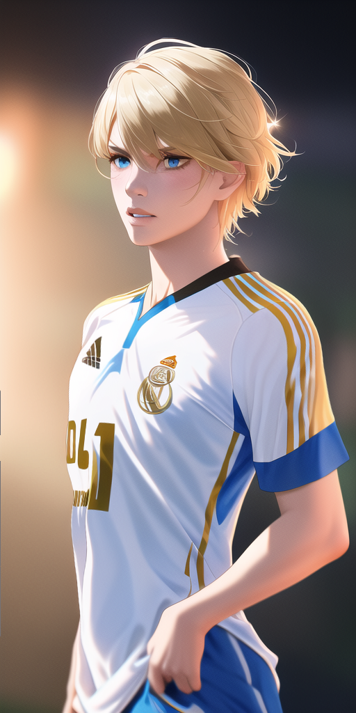 hhh soccer team female characterization drawn by pressure AI