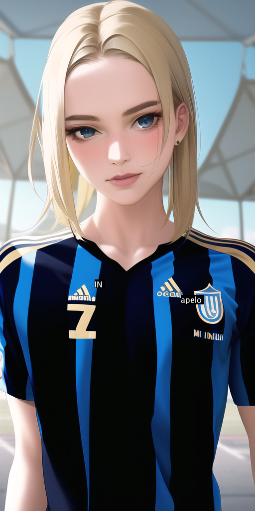 hhh soccer team female characterization drawn by pressure AI