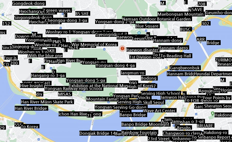 The Itaewon disaster appears on Google Maps