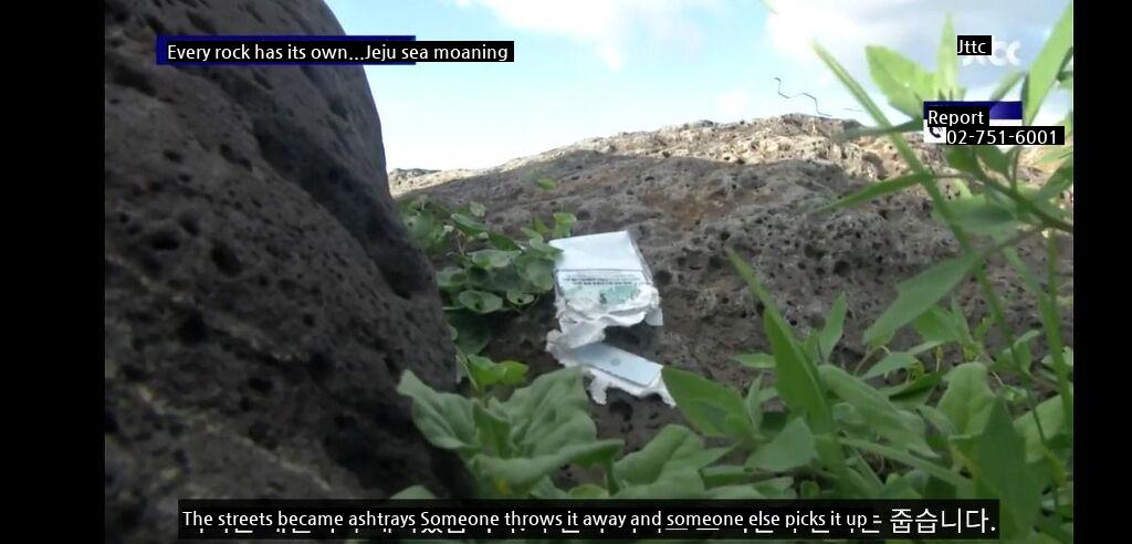 Jeju Island's tourist destination trash