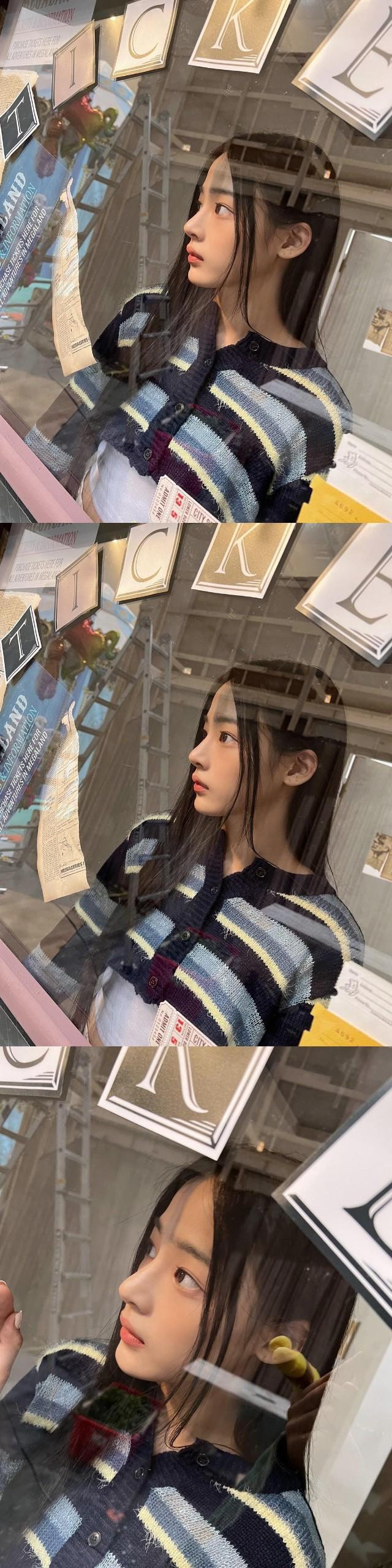 MINJI's perfect nose. From the side