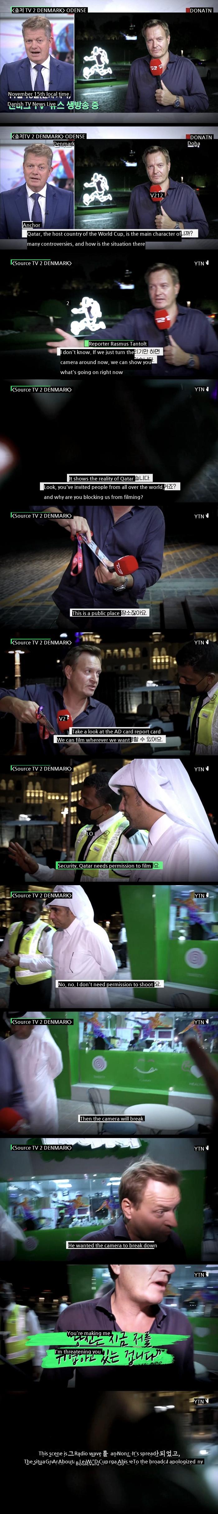 Qatar's situation during the live broadcast