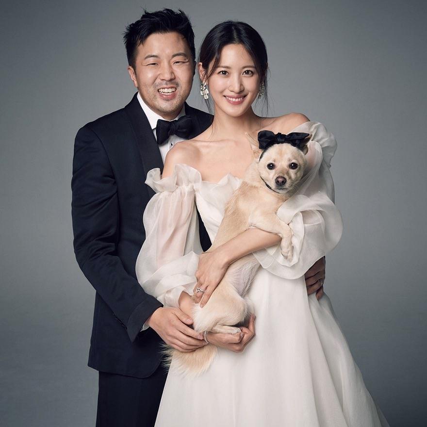 Actress Suhyun and her husband Cha Mingeun