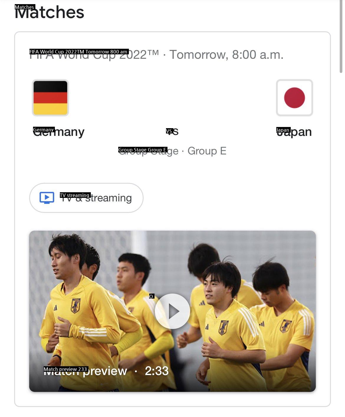 There is a game in Korea tomorrow