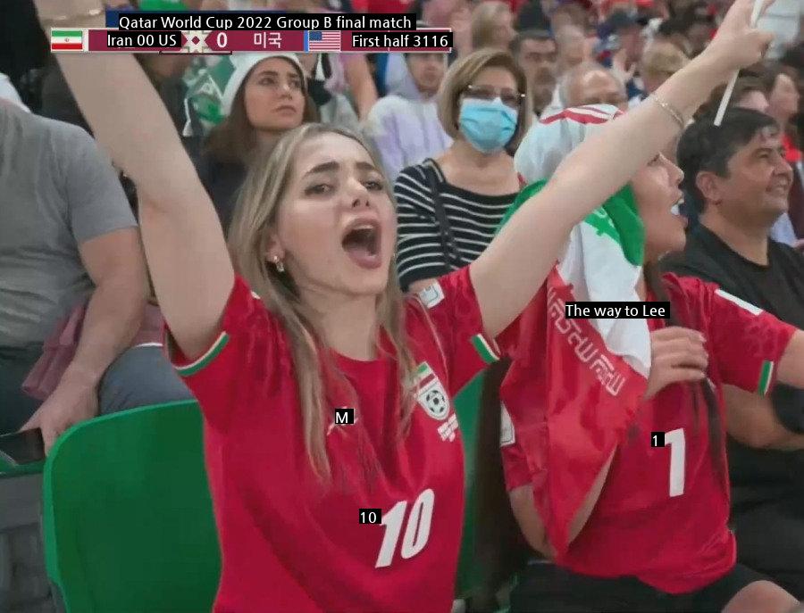 The Iranian cheering girl is pretty just now.jpg
