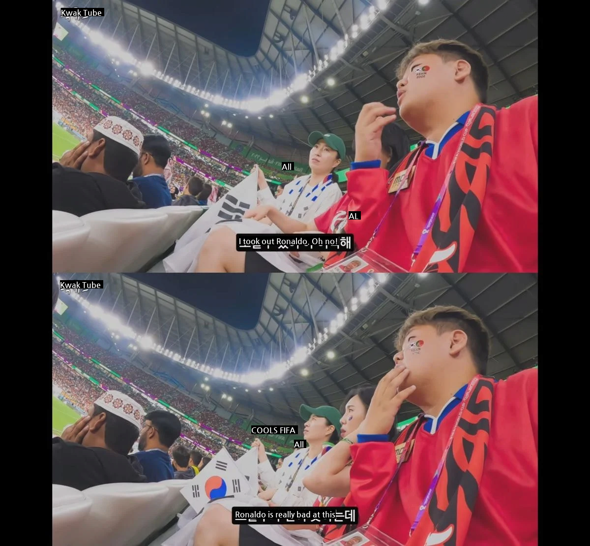 Kwak Tube worried about Ronaldo in the Portuguese game.jpg