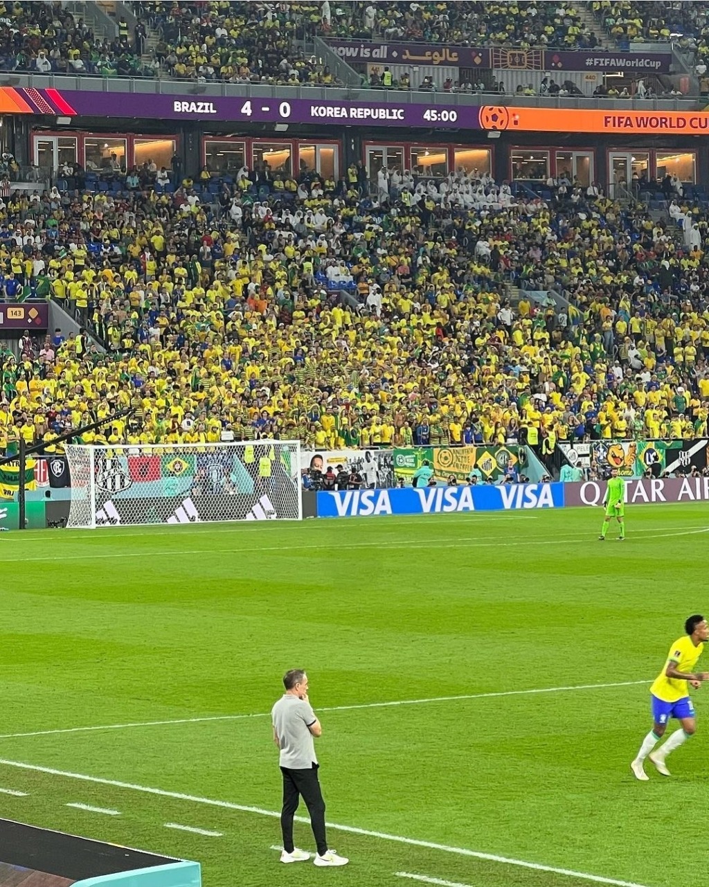 Park Ji-hyun watched the match against Brazil in the round of 16