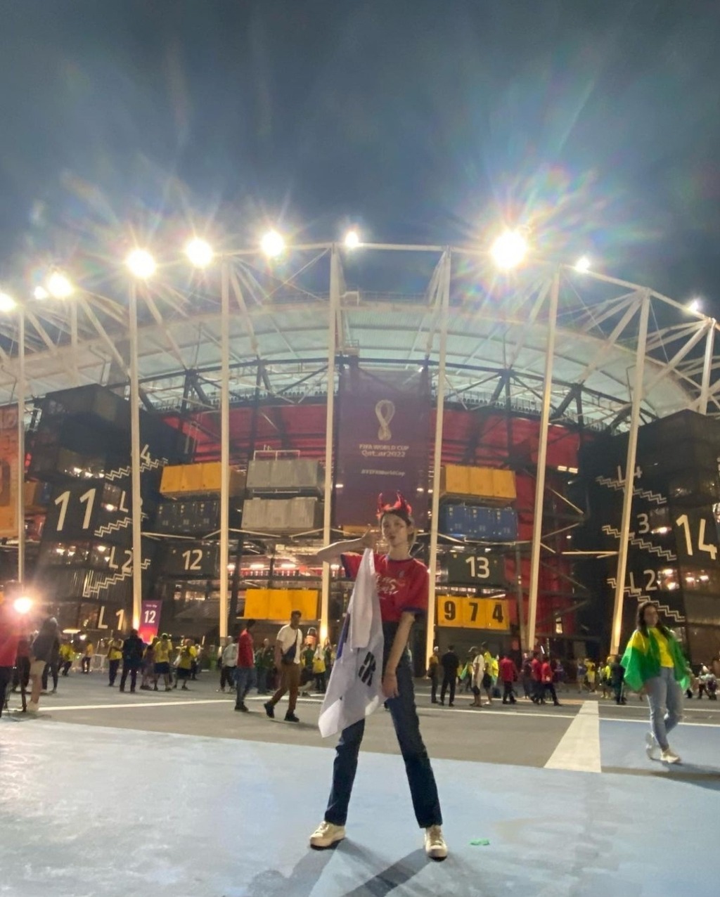 Park Ji-hyun watched the match against Brazil in the round of 16