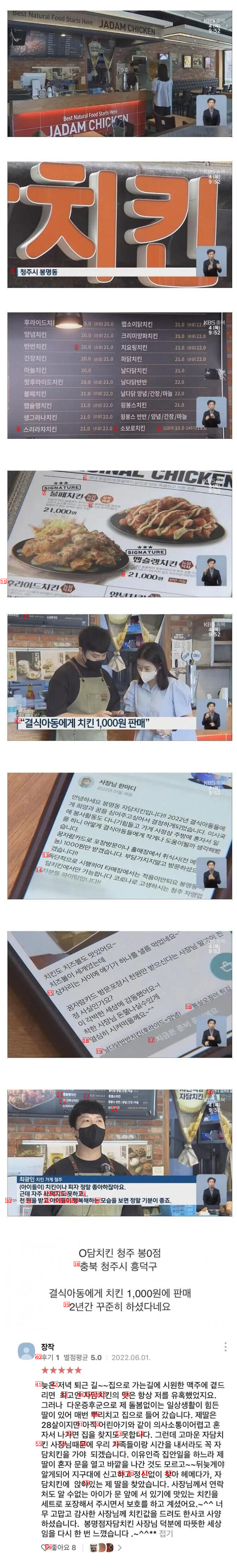 The owner who sells chicken to a specific person for 1,000 won