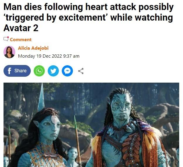 Avatar 2... The audience dies