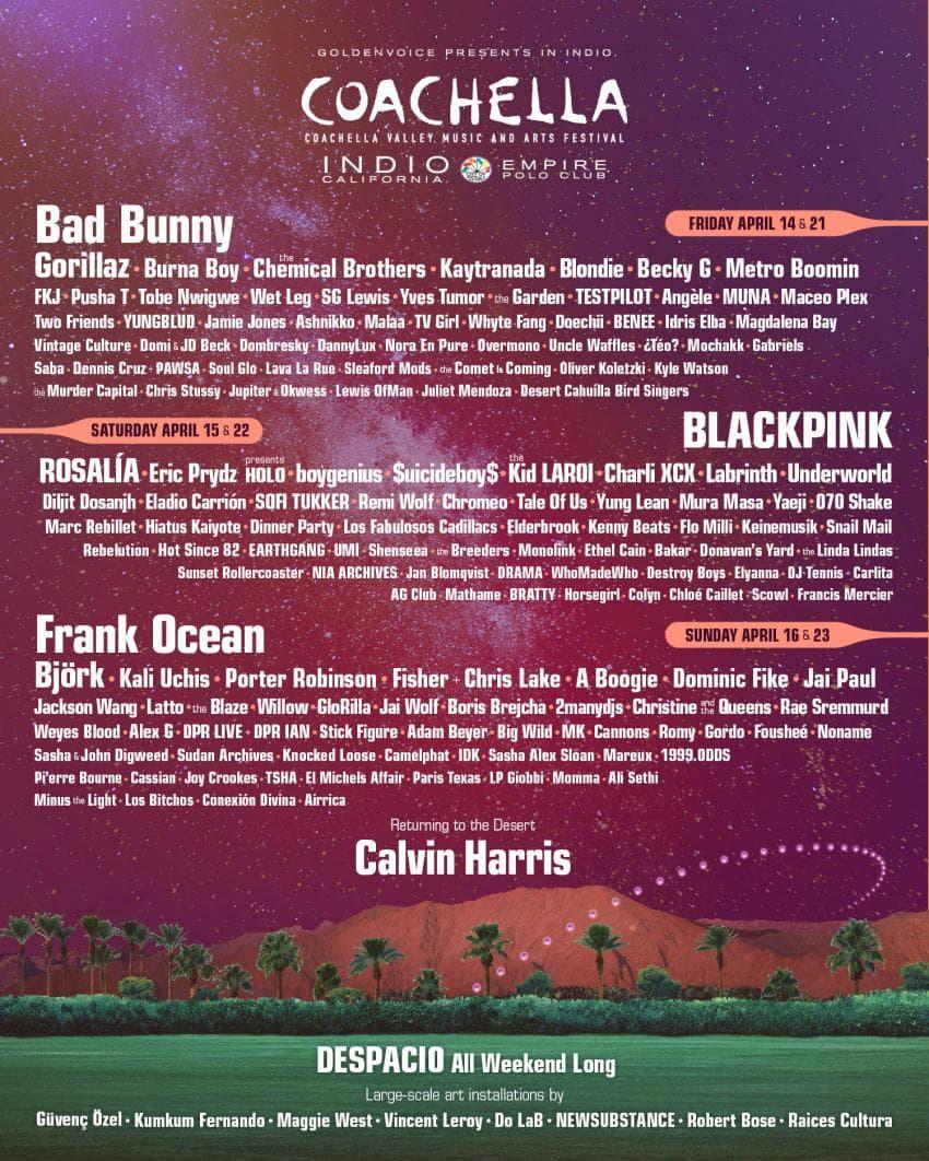 BLACKPINK 2023 Coachella Headliner.