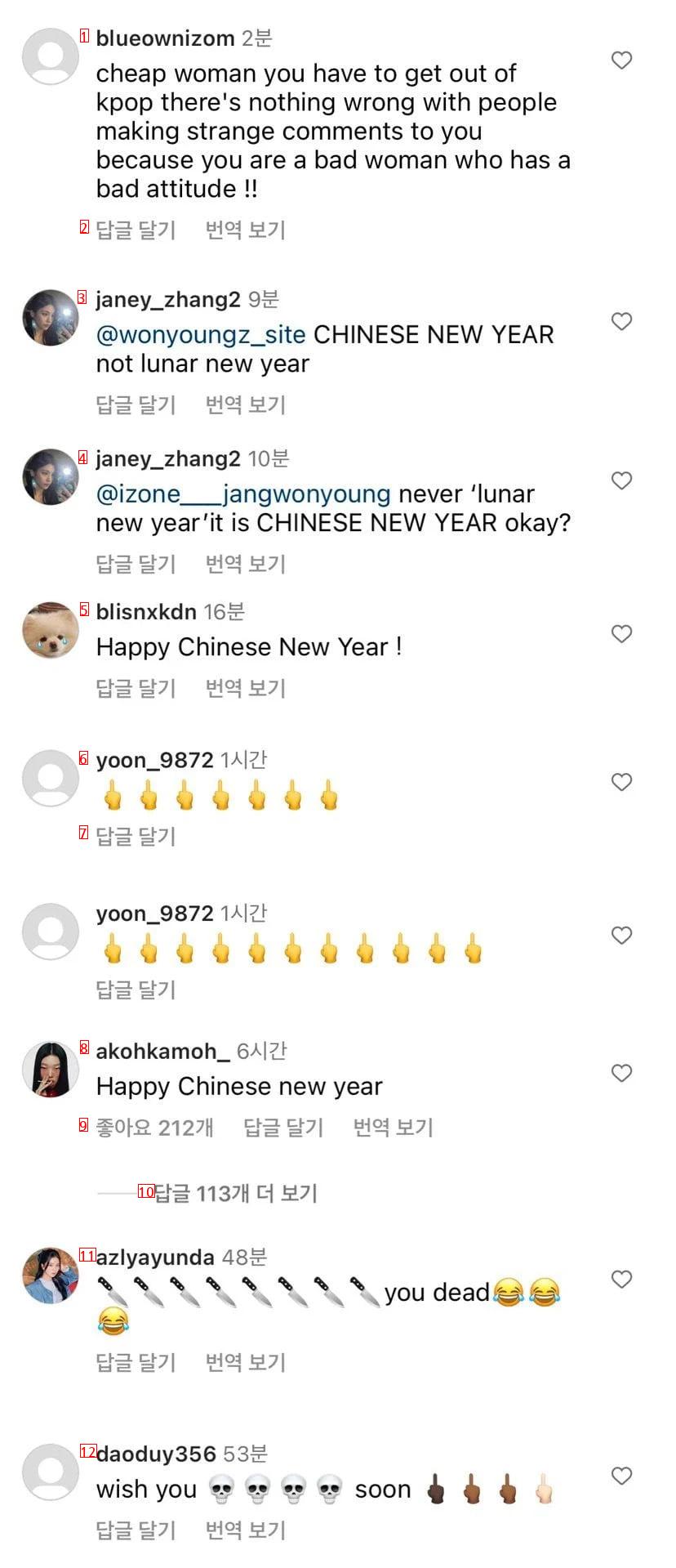Jang Won-young, who is being attacked even though she wrote a Lunar New Year in Korean on Instagram, is being attacked.jpg