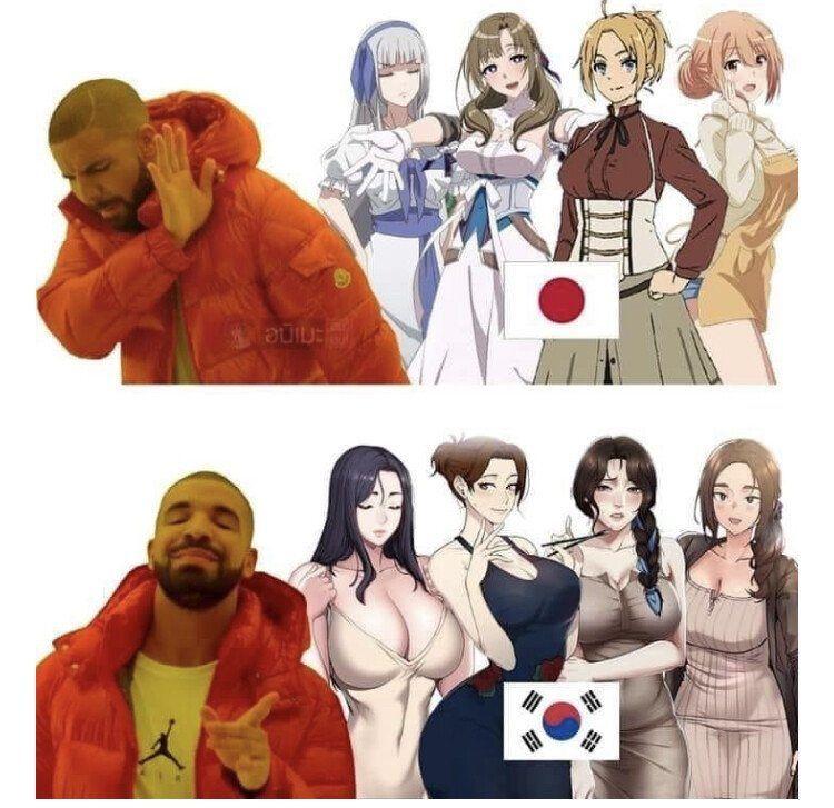 Japanese lady vs Korean lady.