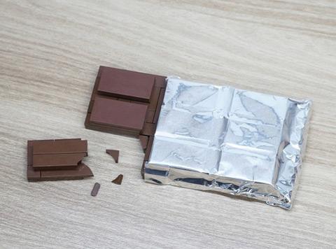 It looks like Lego, but it's chocolate.