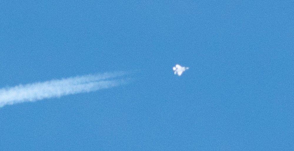 U.S. Raptor F-22 Chinese Spy Balloon Shootdown