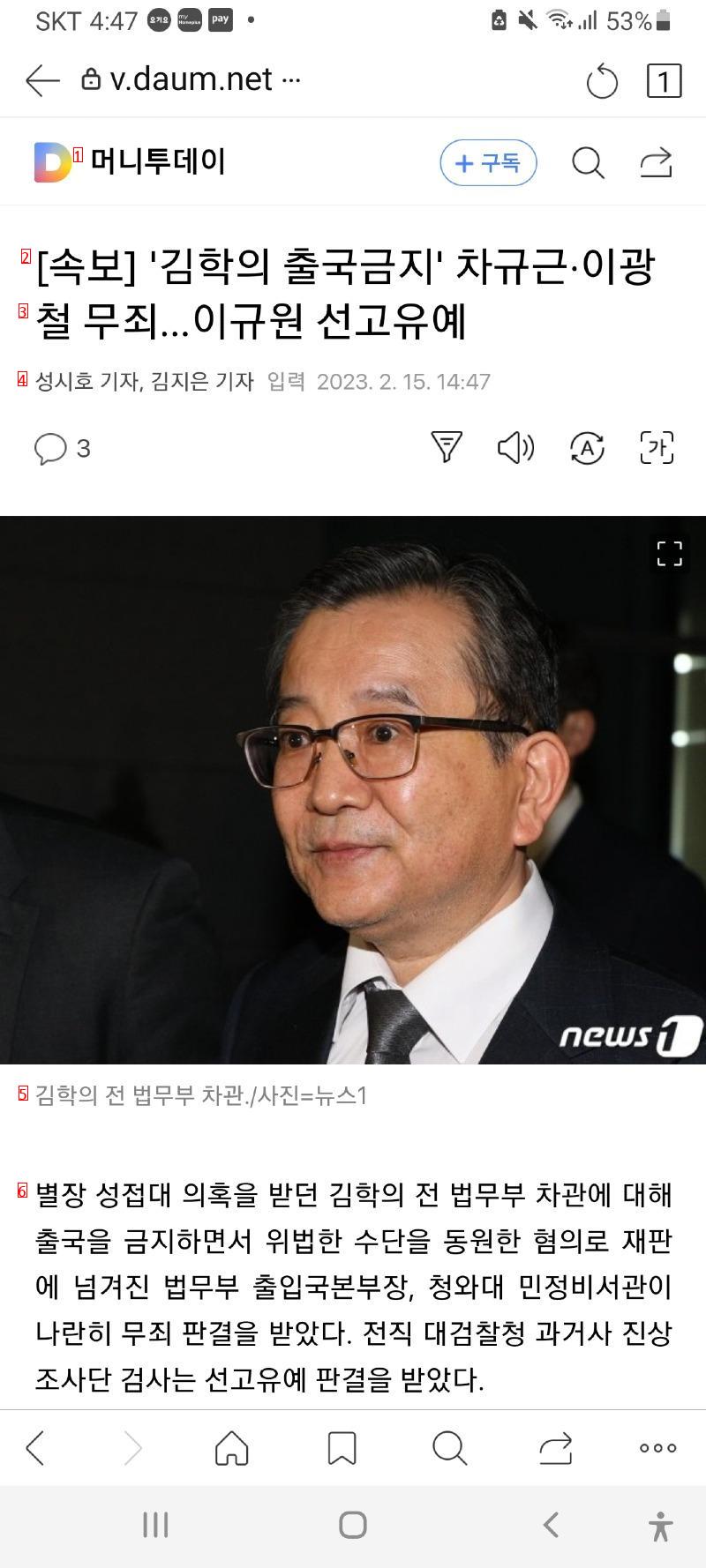 Results of Kim Hak-eui's Ban on Departure